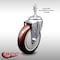 Service Caster 5 Inch SS Maroon Polyurethane Wheel Swivel 3/8 Inch Threaded Stem Caster SCC SCC-SSTS20S514-PPUB-MRN-381615 - alternate 4